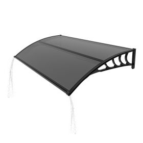 Awning for Door Entrance with Drainage Sink, 40x60 Inch Window Canopy Exterior, UV Rain Snow Protection for House Porch Patio Deck