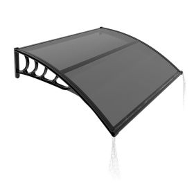 Awning for Door Entrance with Drainage Sink, 40x40 Inch Window Canopy Exterior, UV Rain Snow Protection for House Porch Patio Deck