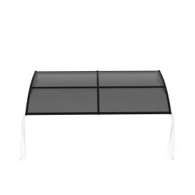 Awning for Door Entrance with Drainage Sink, 40x80 Inch Window Canopy Exterior, UV Rain Snow Protection for House Porch Patio Deck