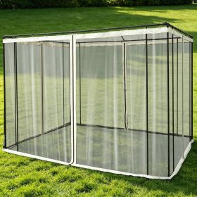 10x10 Replacement Mesh Sidewall Netting for Gazebos and Canopy Tents with Zippers