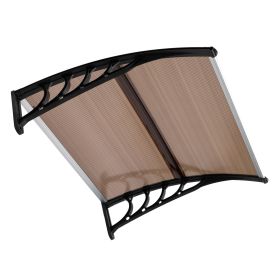 [Same Code: 27539880]40*38in Household Application Door & Window Rain Cover Eaves Brown Board & Black Holder
