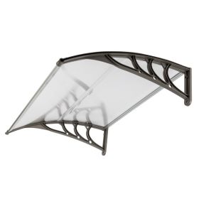 [Same Code: 26750828]HT-100 x 80 Household Application Door & Window Rain Cover Eaves Canopy White & Gray Bracket