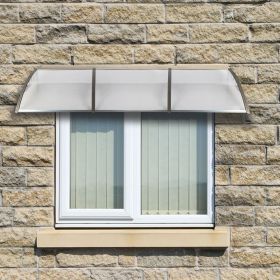 [Same Code: 51069445]HT-300 x 100 Household Application Door & Window Rain Cover Eaves Transparent Board & Gray Holder