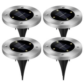 4-Pack Solar Ground Lights, Waterproof LED Pathway & Outdoor Landscape Lights (Option: 4Pcs per set)