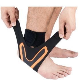 Adjustable Ankle Support Brace for Hiking & Camping (Option: S-1pc-Right orange)