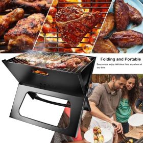 Portable Charcoal BBQ Grill, Foldable Camping Grill with 170 sq in Cooking Area (Option: defaulttitle)