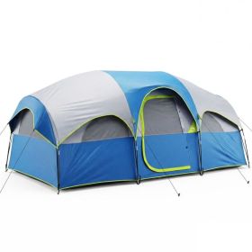 Large Family Camping Tent, Waterproof Dome Tent with Quick Setup & Ventilation (Option: Dark blue)