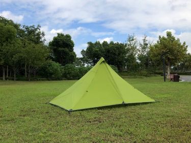 Ultralight 4-Season Trekking Pole Tent – Waterproof Windproof Backpacking Shelter (Color: Green)